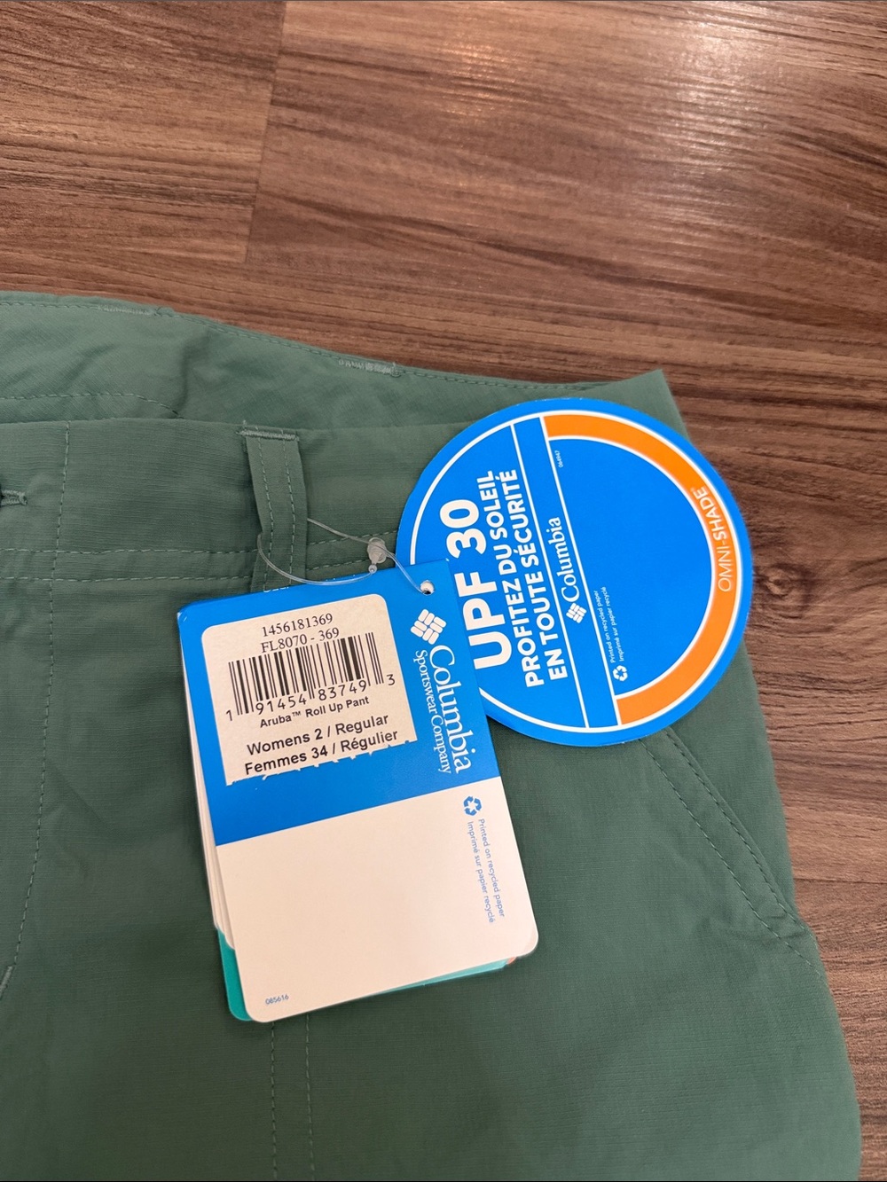 NWT Columbia PFG women sz 2 Aruba Pant roll up pants - Picture 4 of 7